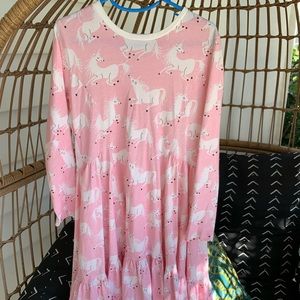 Paper wings little girl pink unicorn dress 8